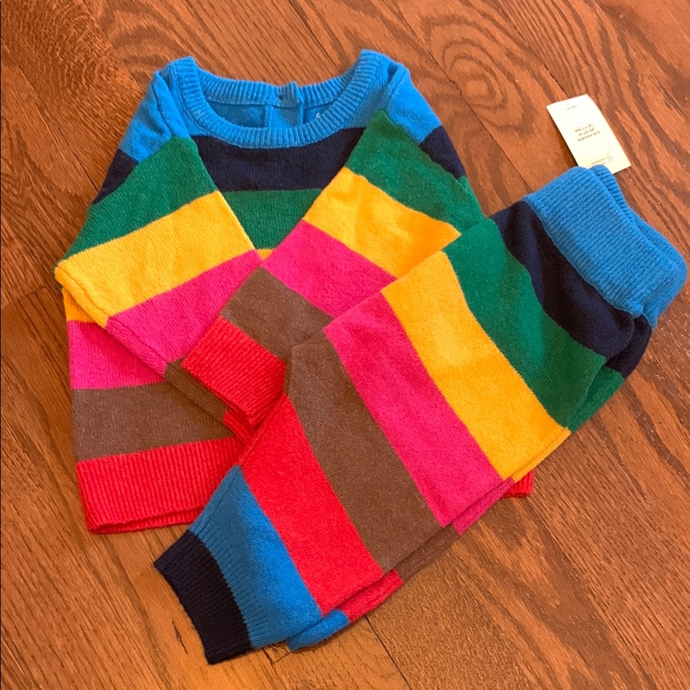 Gap striped sweater set, size 3-6 months